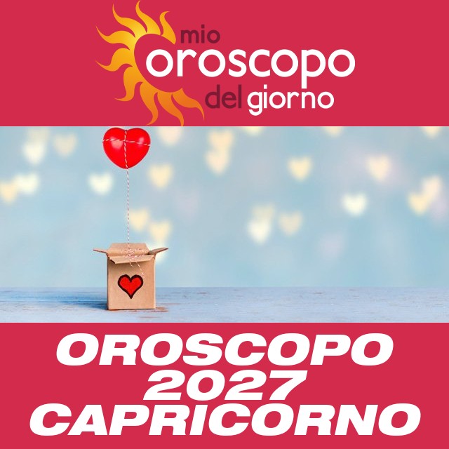Oroscopo annuale 2027 per Capricorno