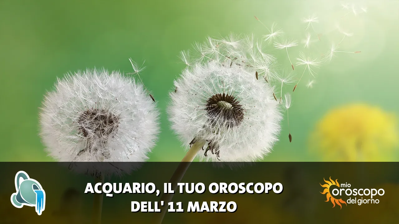 Oroscopo dell'Acquario du mercoledì 11 marzo 2026