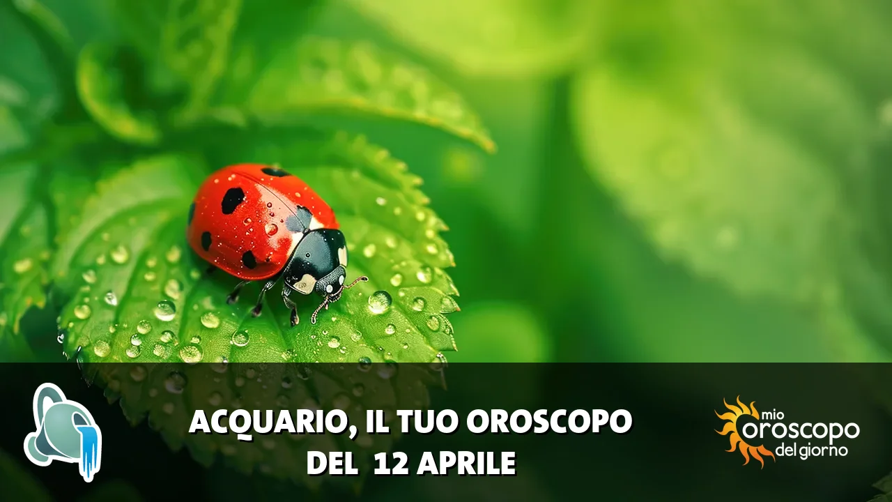 Oroscopo dell'Acquario du domenica 12 aprile 2026