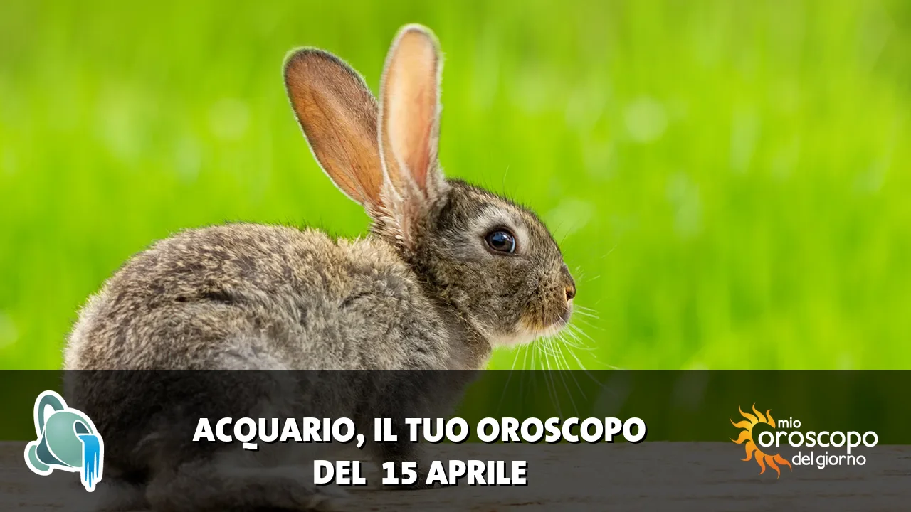 Oroscopo dell'Acquario du mercoledì 15 aprile 2026