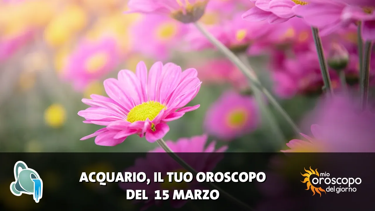 Oroscopo dell'Acquario du domenica 15 marzo 2026