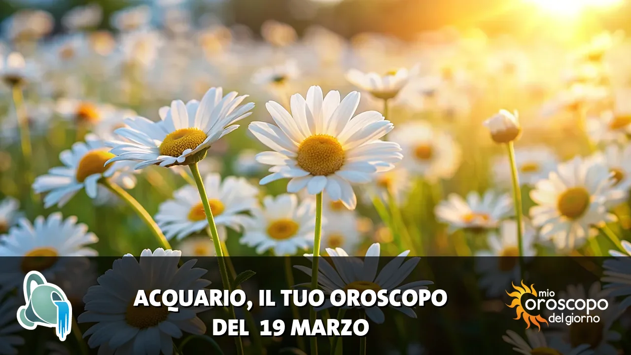 Oroscopo dell'Acquario du giovedì 19 marzo 2026