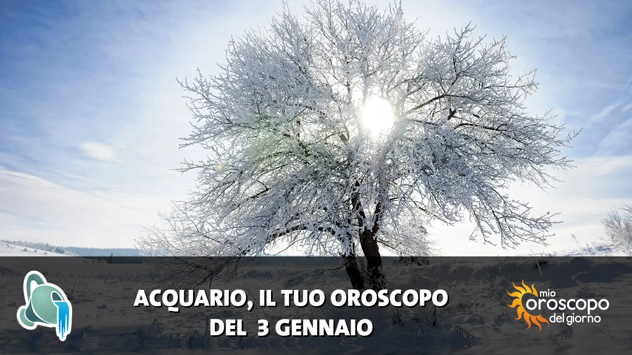 Oroscopo dell'Acquario du sabato 3 gennaio 2026