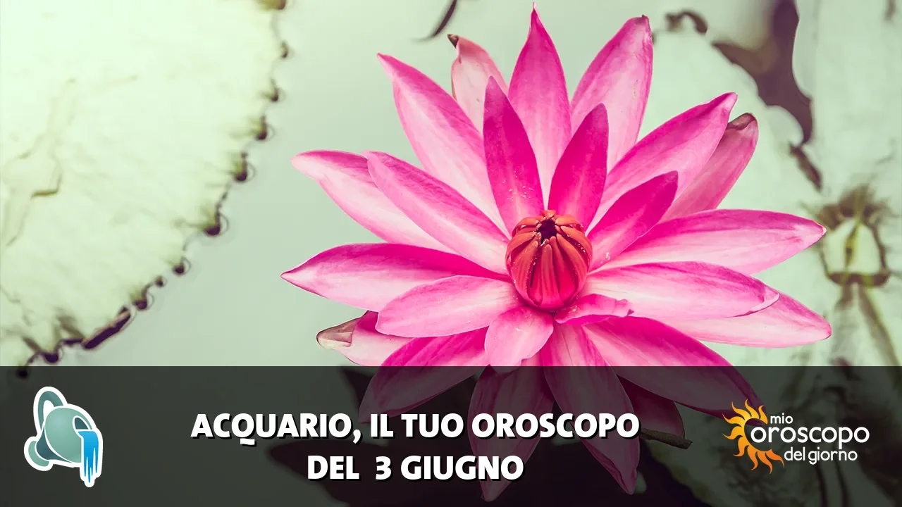 Oroscopo dell'Acquario du mercoledì 3 giugno 2026