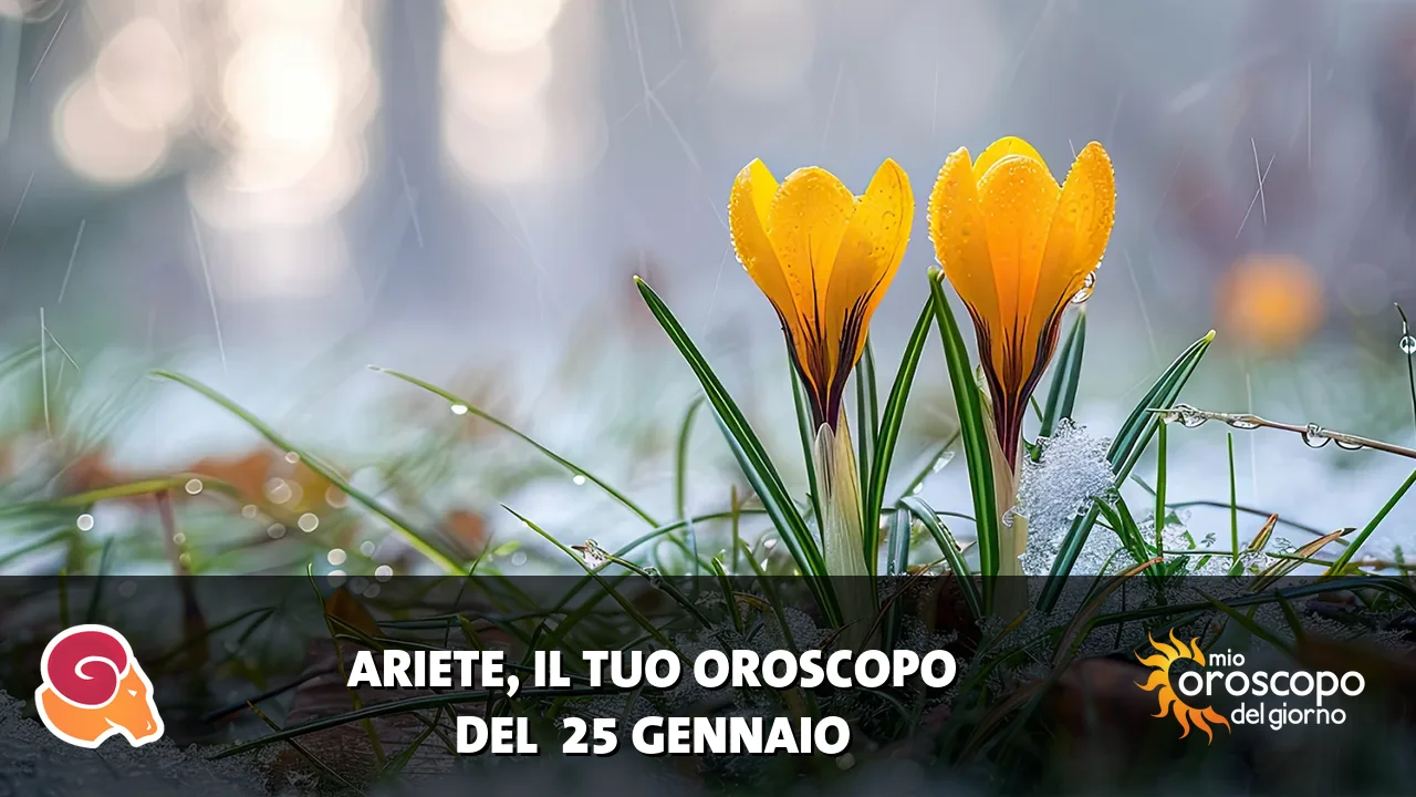 Oroscopo dell'Ariete du domenica 25 gennaio 2026