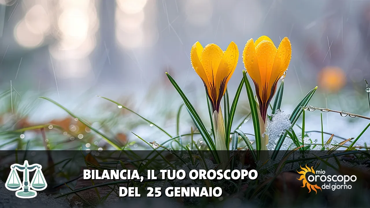 Oroscopo della Bilancia du domenica 25 gennaio 2026