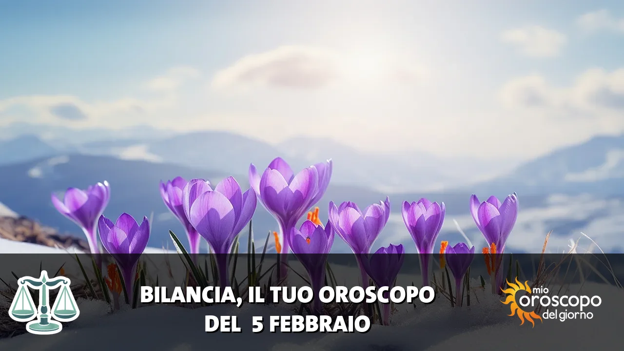Oroscopo della Bilancia du giovedì 5 febbraio 2026