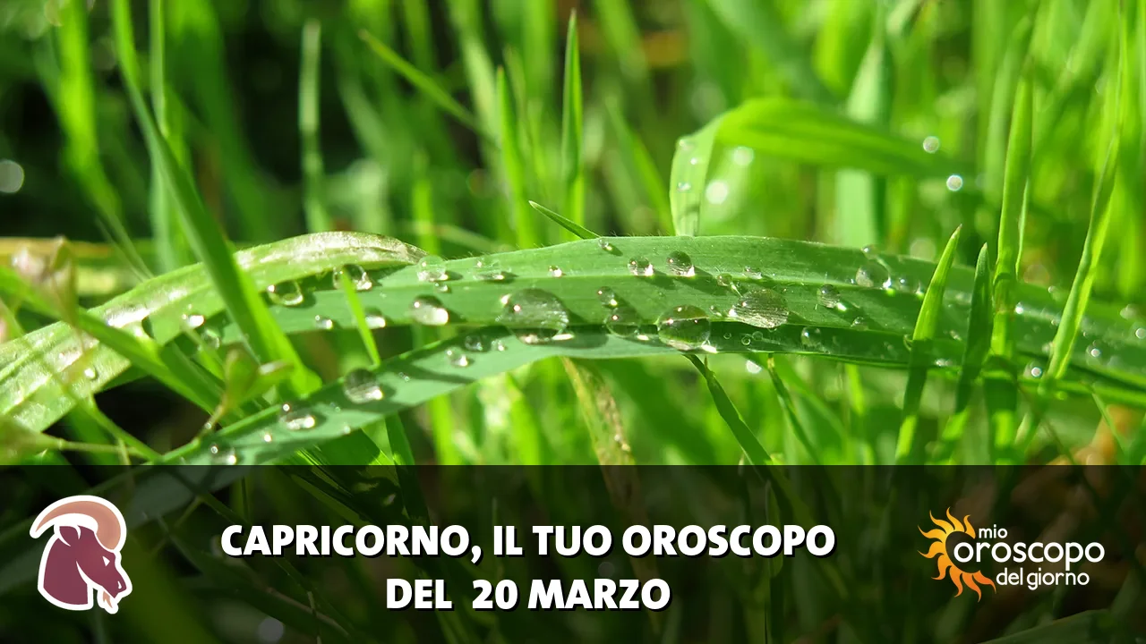 Oroscopo del Capricorno du venerdì 20 marzo 2026