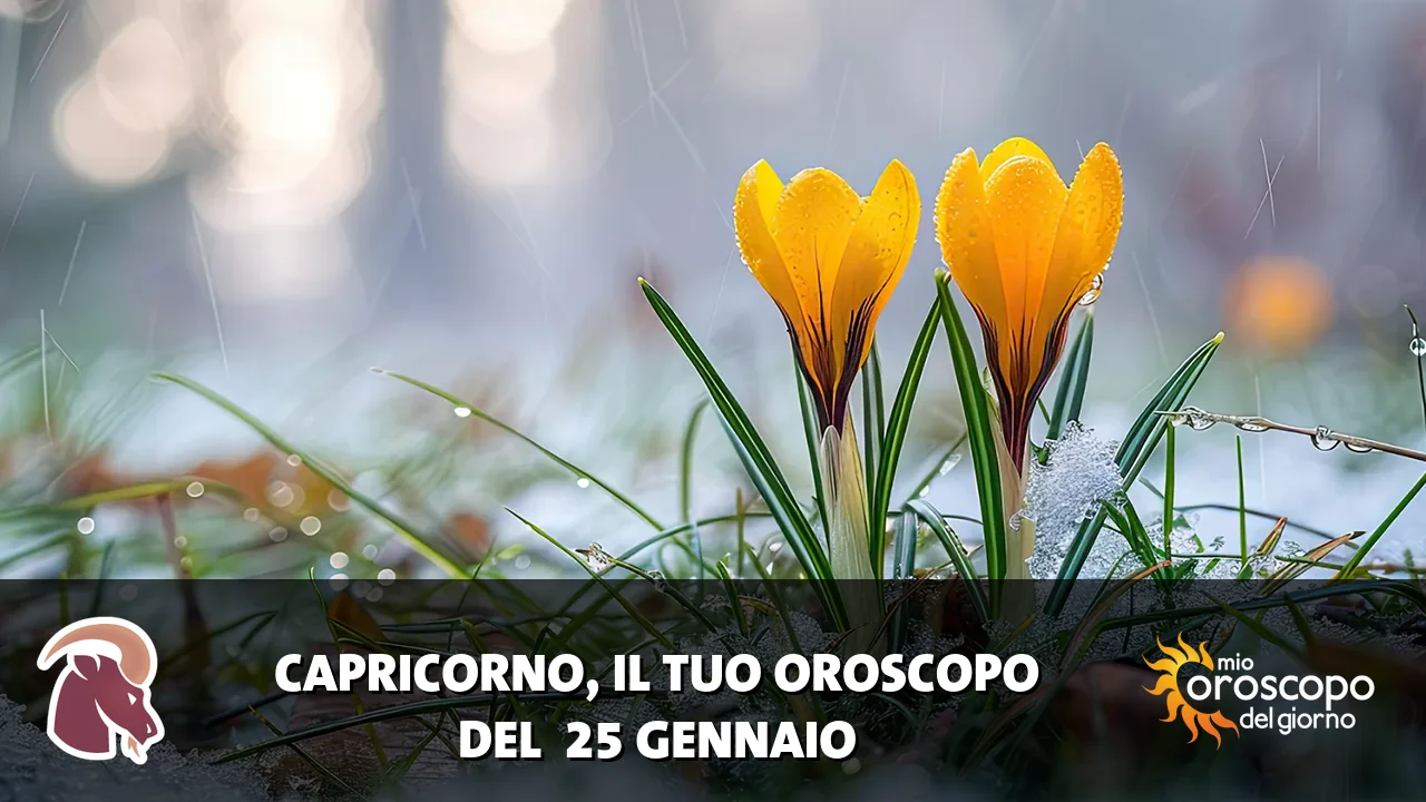 Oroscopo del Capricorno du domenica 25 gennaio 2026