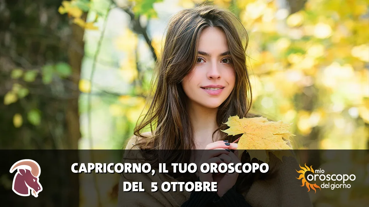 Oroscopo del Capricorno du lunedì 5 ottobre 2026