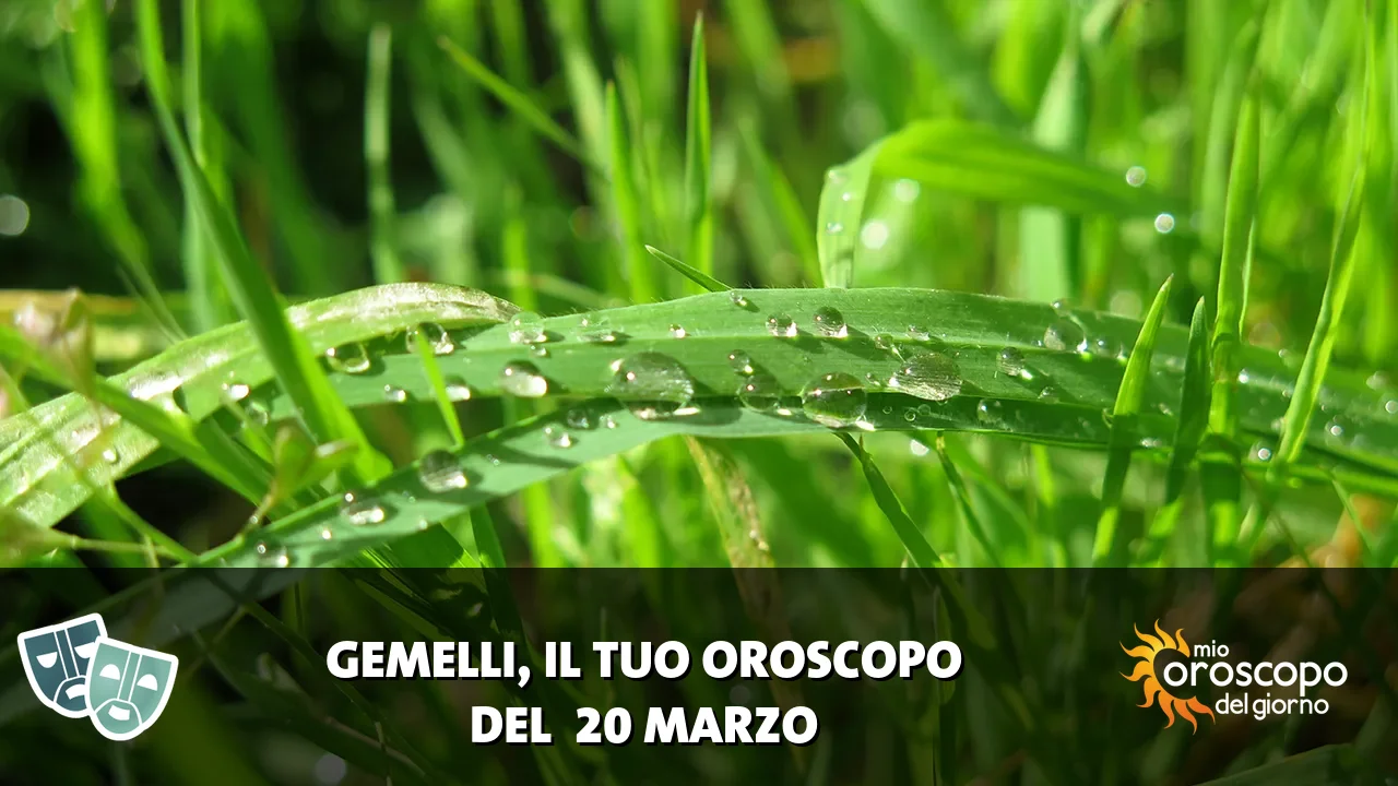Oroscopo dei Gemelli du venerdì 20 marzo 2026