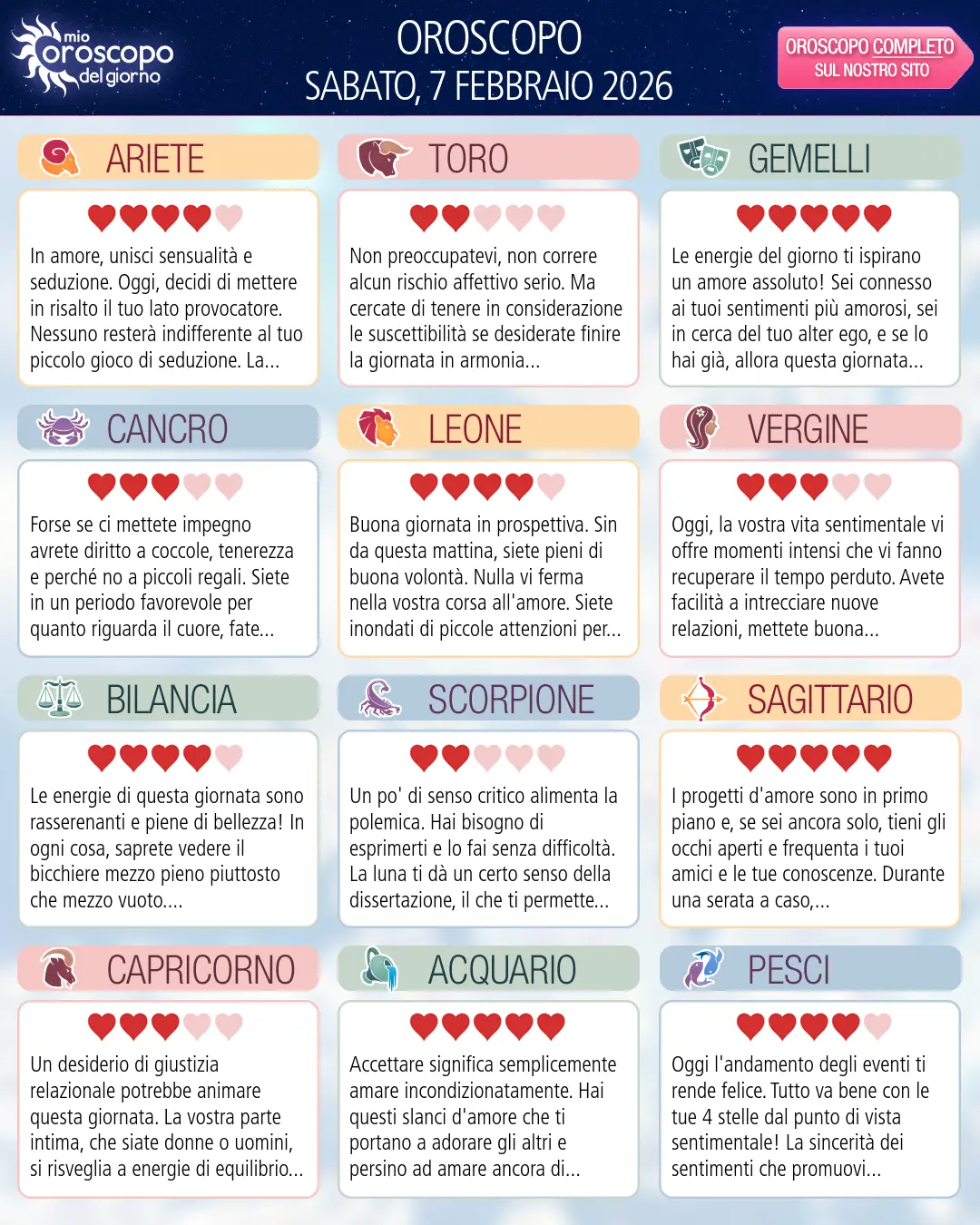 Scorpione: il tuo oroscopo del 9 Febbraio 2026