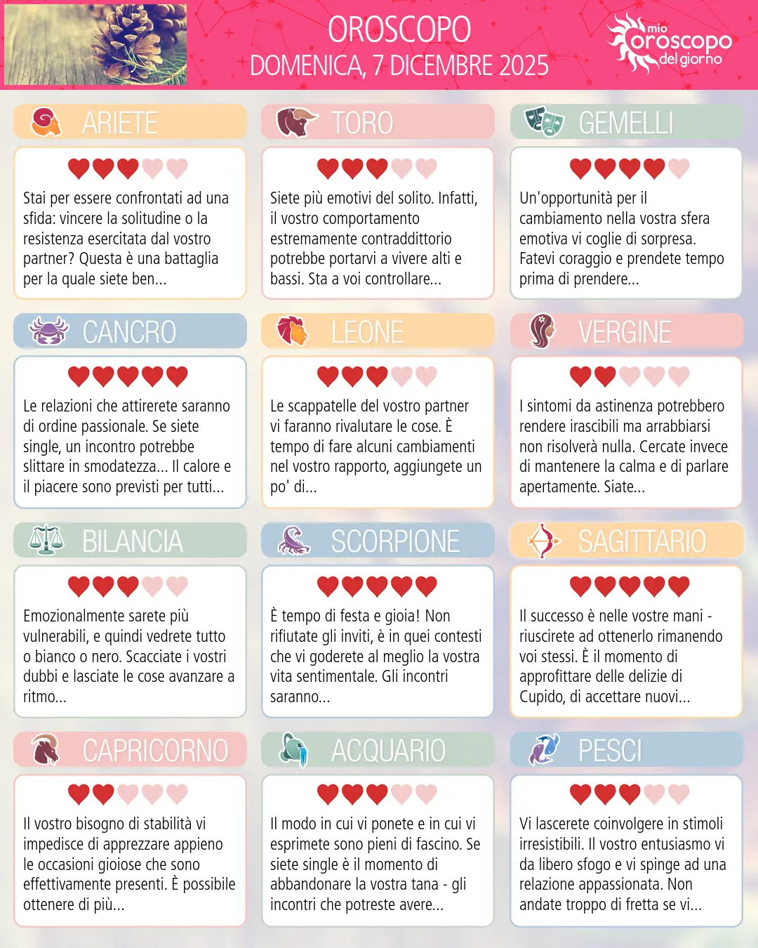 Leone: il tuo oroscopo del 9 Dicembre 2025