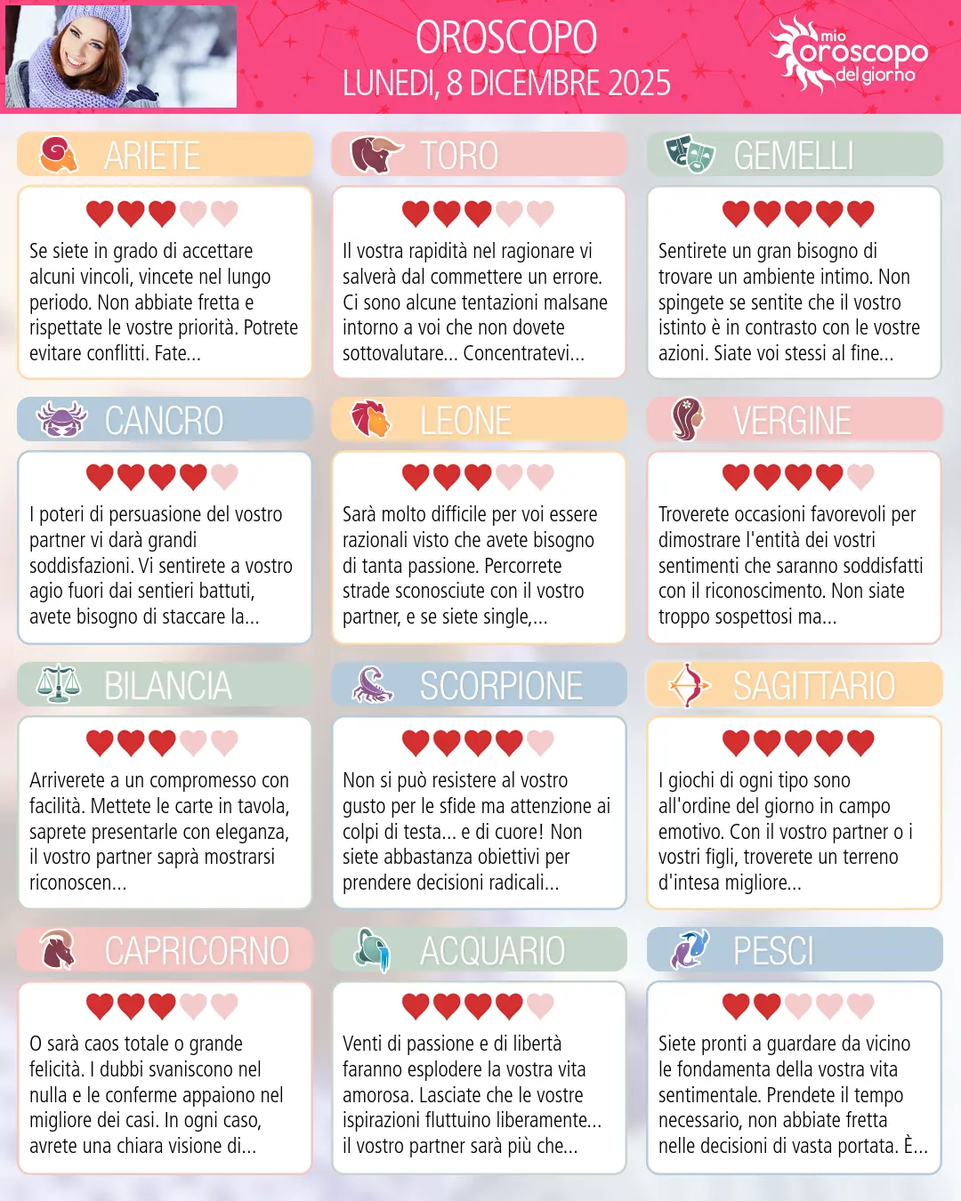 Oroscopo dei Pesci di oggi - 8 Dicembre 2025