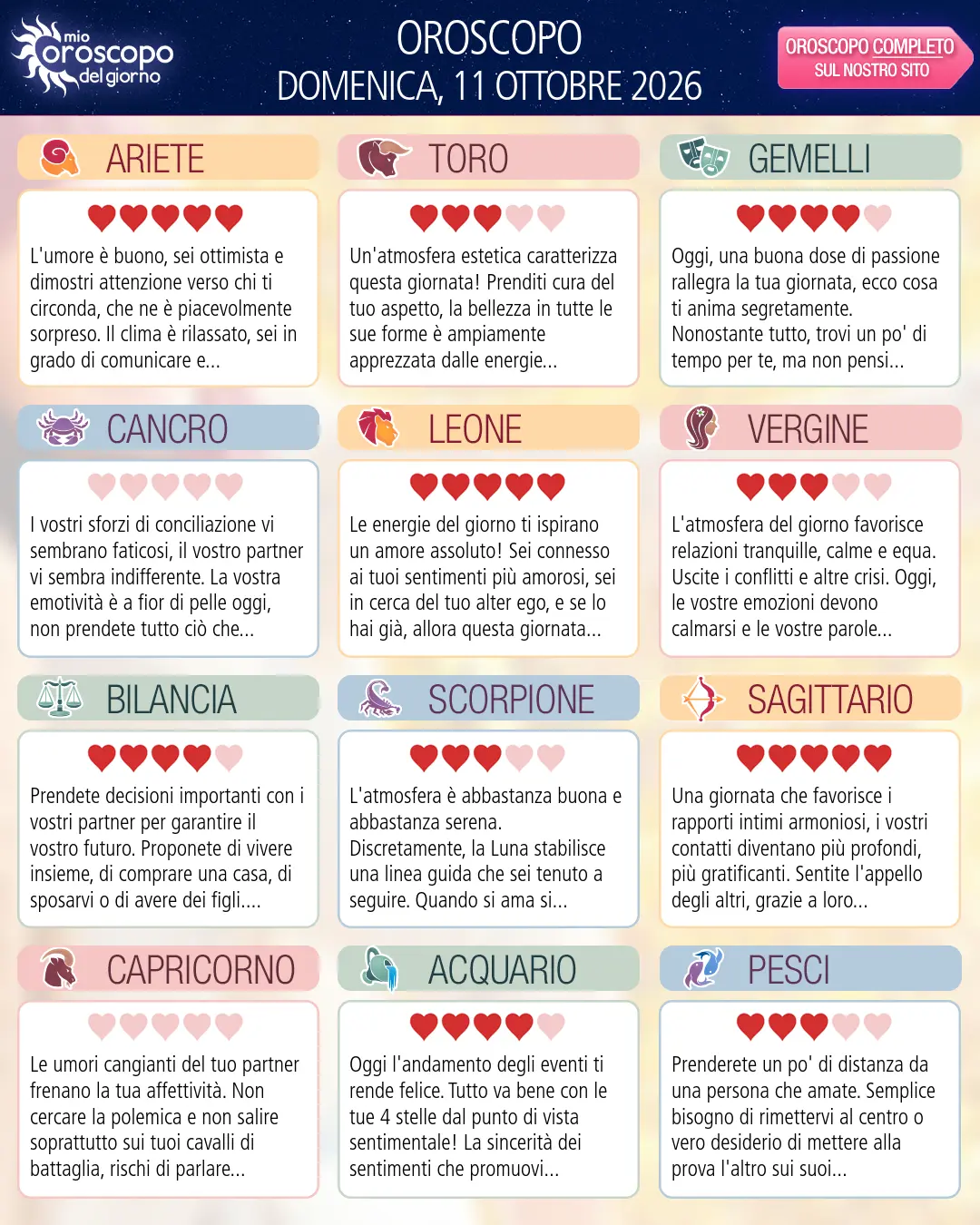 Oroscopo dei Gemelli di oggi - 11 ottobre 2026