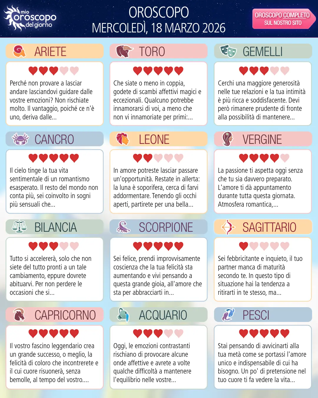 Toro: il tuo oroscopo del 20 Marzo 2026