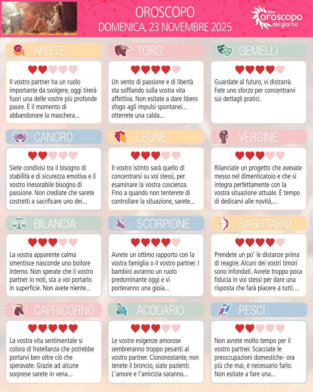 Oroscopo della Bilancia di oggi - 23 Novembre 2025