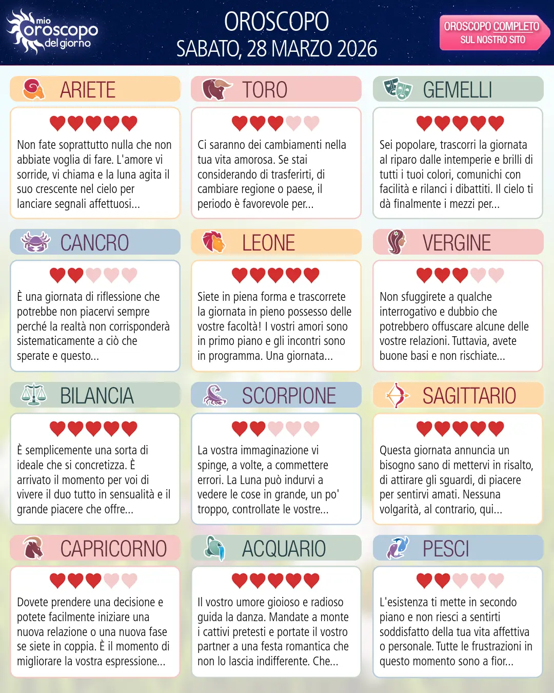 Toro: il tuo oroscopo del 29 Marzo 2026