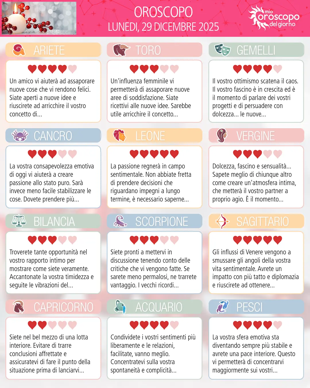 Oroscopo del Sagittario di oggi - 29 Dicembre 2025