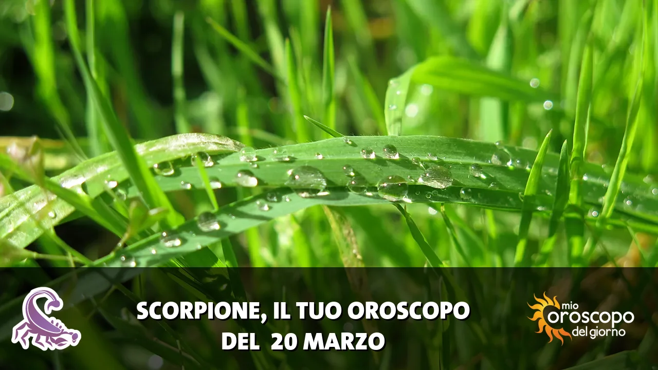 Oroscopo dello Scorpione du venerdì 20 marzo 2026