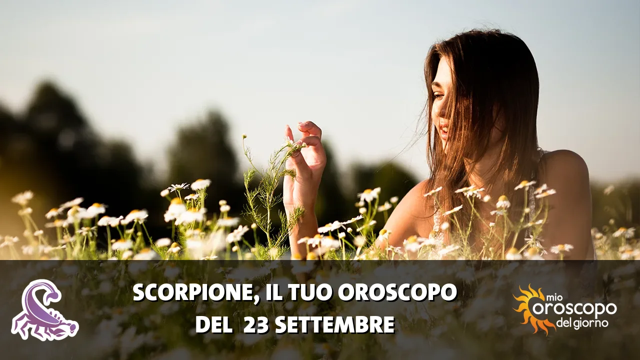 Oroscopo dello Scorpione du mercoledì 23 settembre 2026