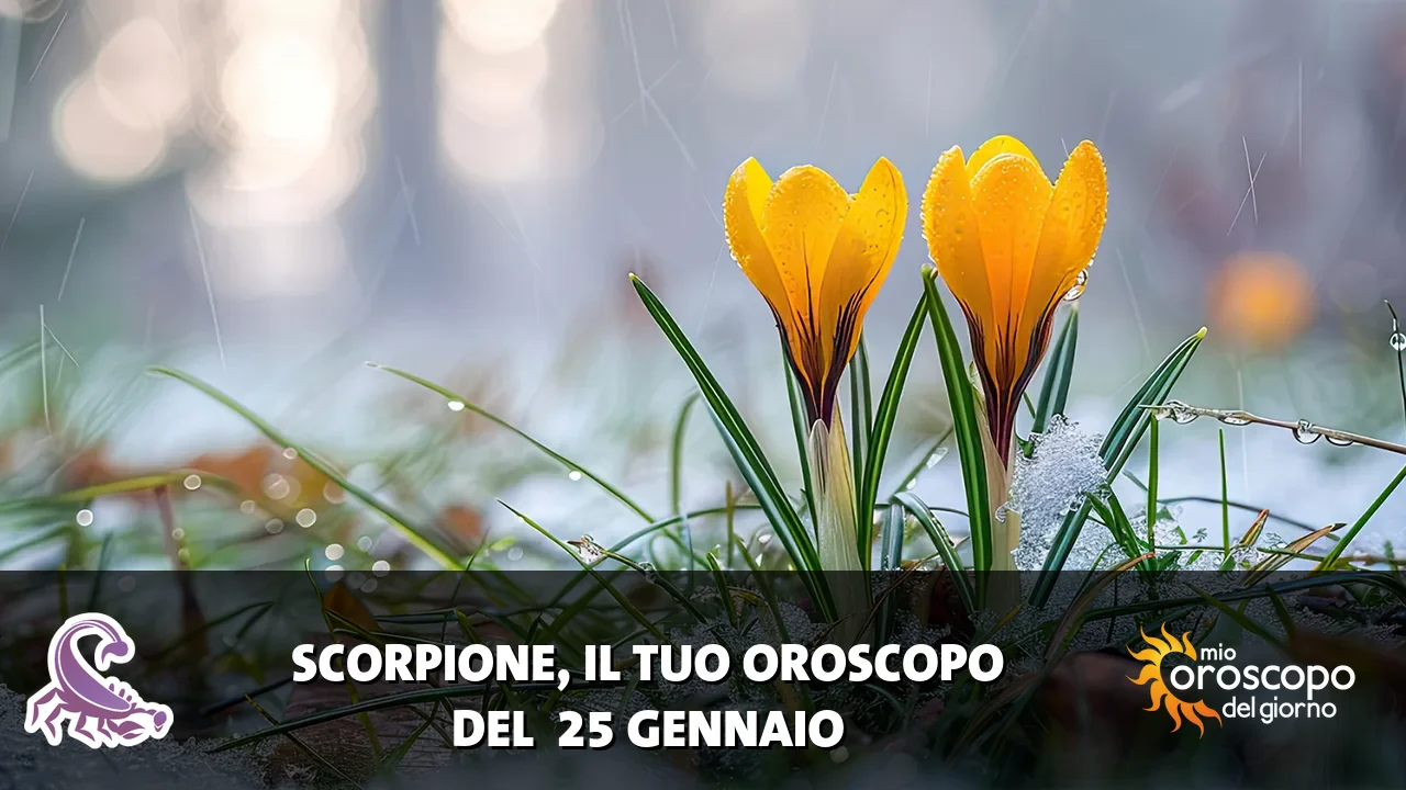 Oroscopo dello Scorpione du domenica 25 gennaio 2026
